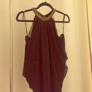 Romeo & Juliet Couture Sheer Sleeveless Back Top