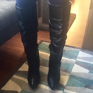 INC knee high slouchy heeled boots
