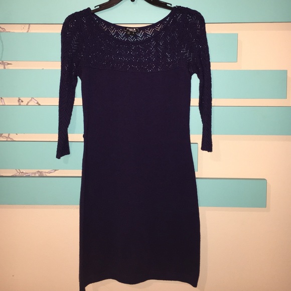 Dark blue/purple sweater dress