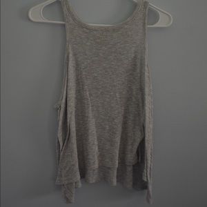 Grey high neck tank top