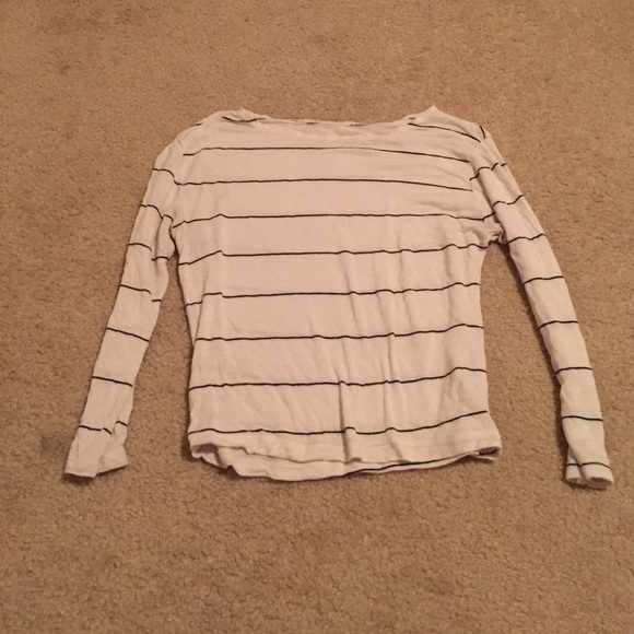 Brandy Melville White/black crop top