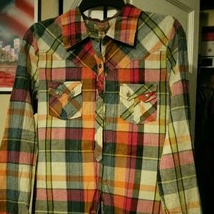 Long sleeve, plaid shirt