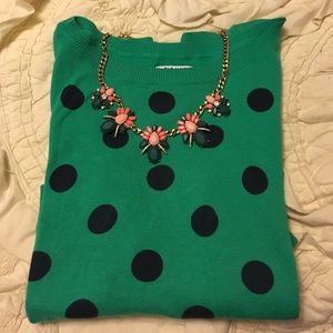 Old Navy Polka Dot Green Sweater