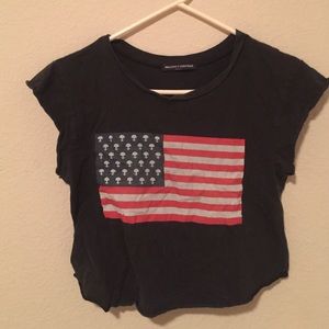 Brandy Melville Black American Flag Alien