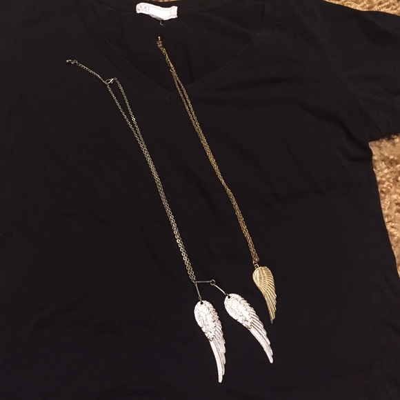 2 for 1 angel wings necklace