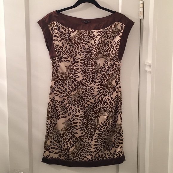 Brown shift dress