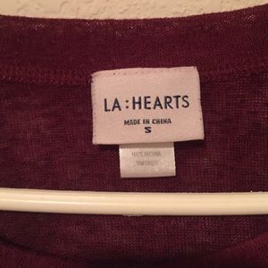 Maroon LA hearts Croptop