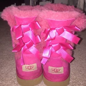 pink bailey bow ugh boots