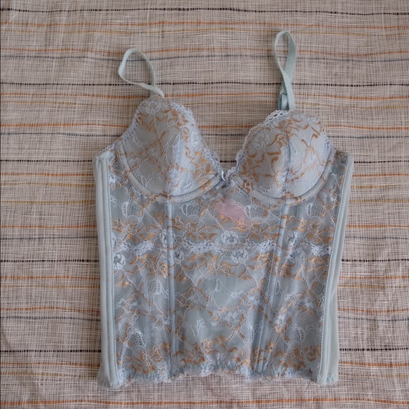 light/baby blue bustier/corset shapewear