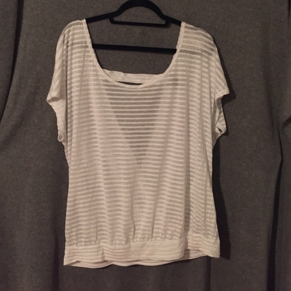 Plus Sized! Torrid white sheer open cross back