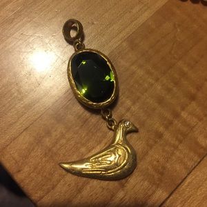 Gem and bird pendant