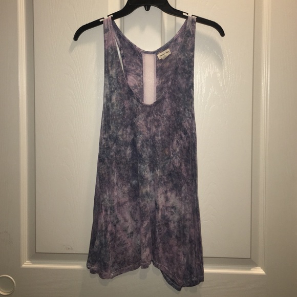 Silence and noise tank with acid wash print