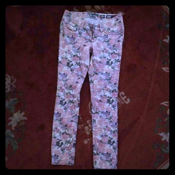 SOLD! Floral Miss Me Jeans