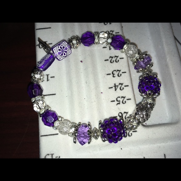 Purple & silver bracelet - Picture 3 of 3