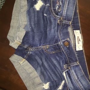 hollister cuffed denim shorts