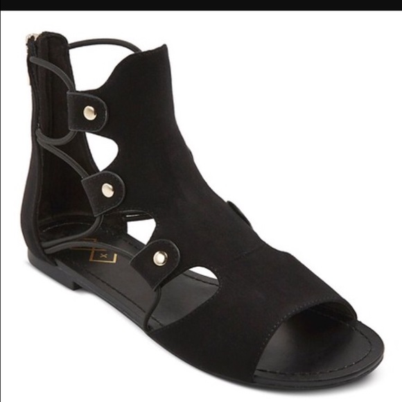 Black, Aurora Gladiator Sandals