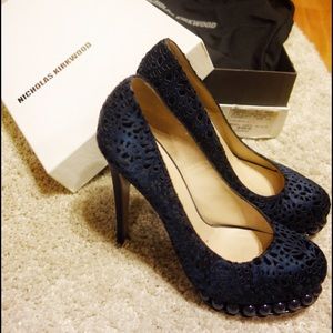 Nicholas Kirkwood Blue Pearl Platform Pumps