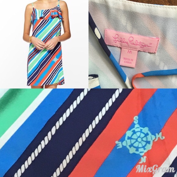 Lilly Pulitzer Laya Dress Overboard Stripe M