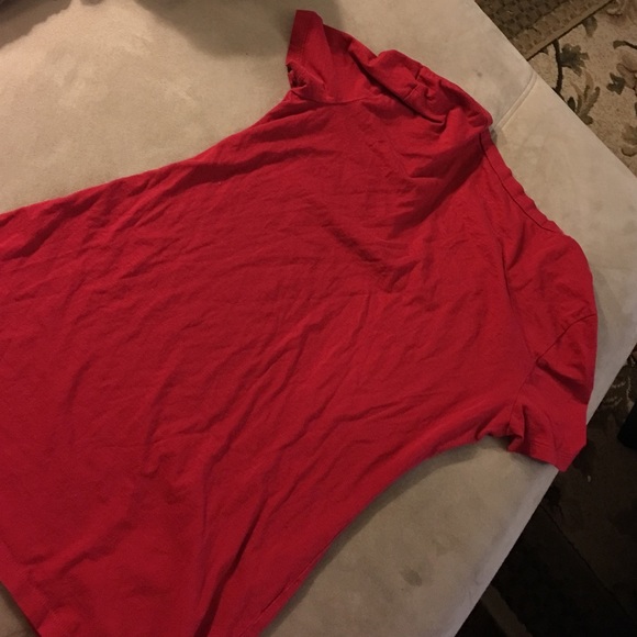 Small Express Basic Red T Shirt. Form Fitting. - image 3