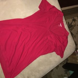 Small express basic red t shirt.  Form fitting.