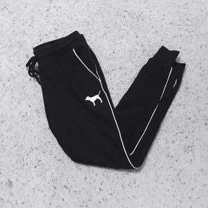 (ON HOLD) VS PINK Black & White Joggers🔳