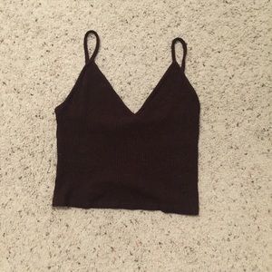 Brandy Melville Burgandy Crop Top🌹