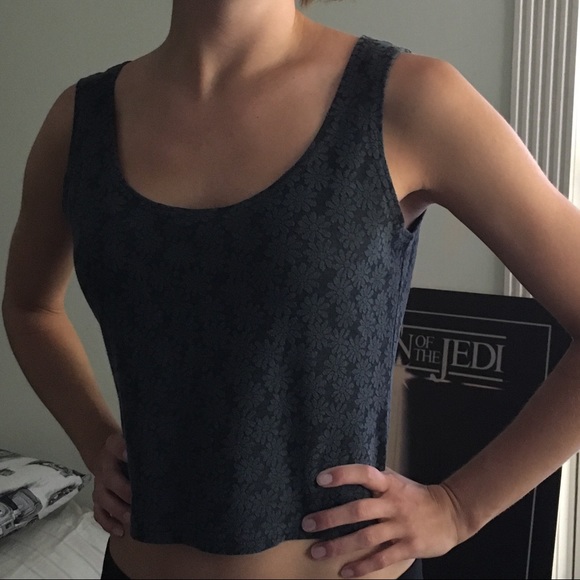 Vintage 90s daisy print cropped top