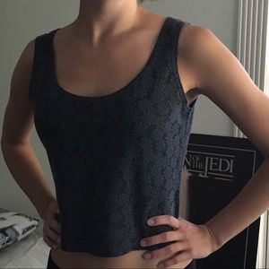 Vintage 90s daisy print cropped top