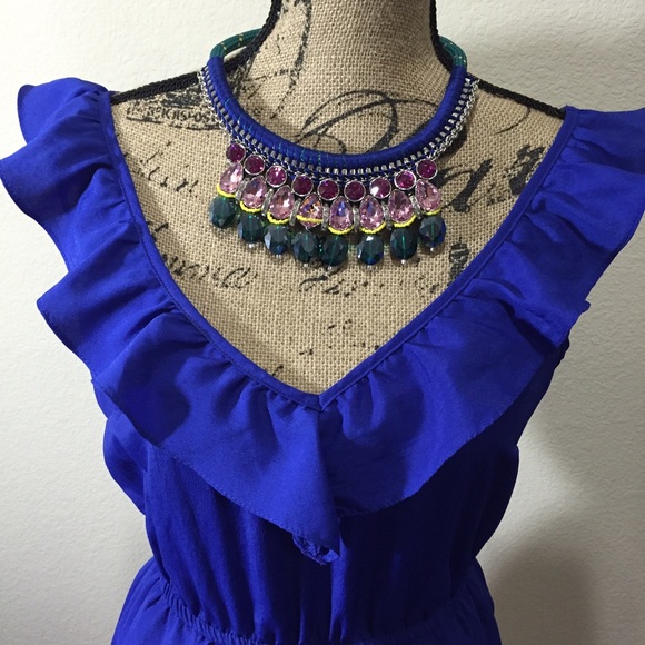 ❌SOLD❌ on Ⓜ️ EUC Blue Dress 👗 W/ Pockets (Rare) - Picture 2 of 4