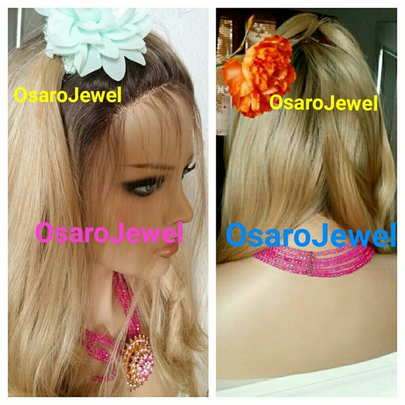 Celebrity 100% Real Human hair/ Blonde lace wig