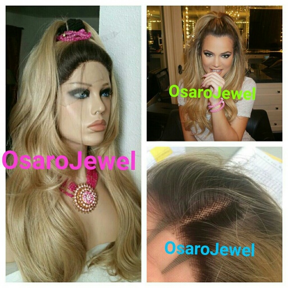 Celebrity 100% Real Human hair/ Blonde lace wig