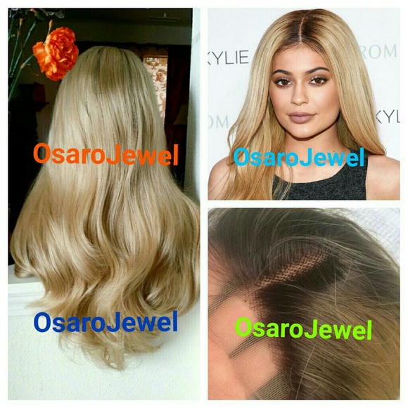 Celebrity 100% Real Human hair/ Blonde lace wig main image 4