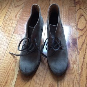 Clarks lace-up booties.