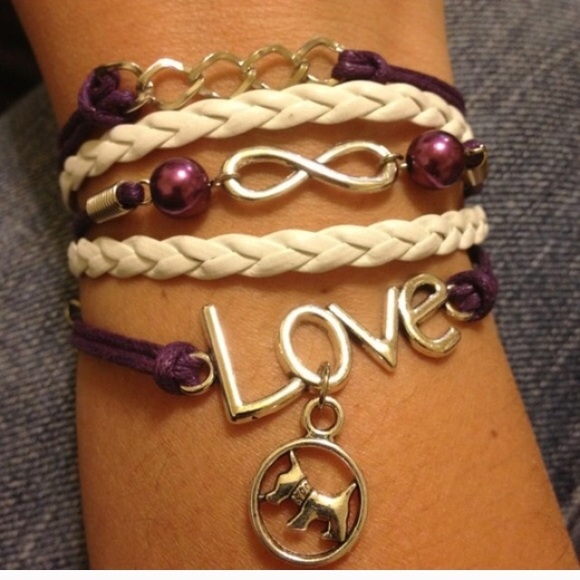 Sexy infinity bracelet purple white silver 💎