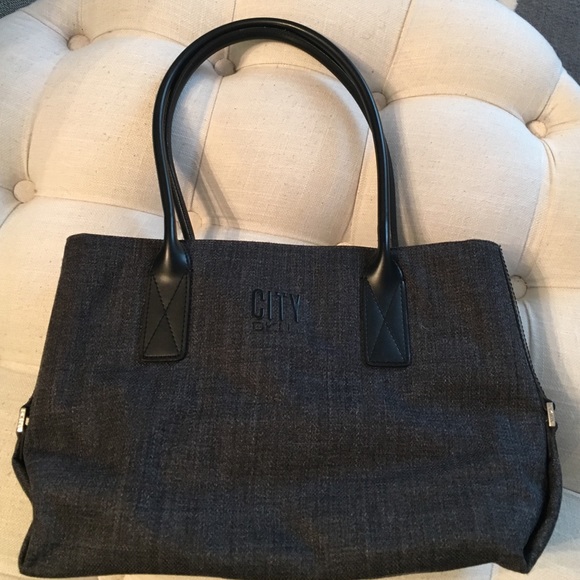 DKNY grey frabric woman's purse