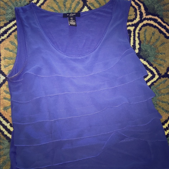 Blue Ruffle Top