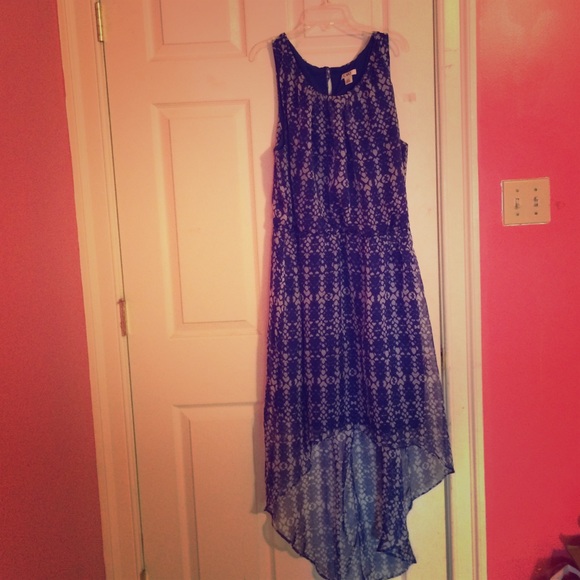 High & Low sheer lined dress