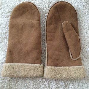 Faux Suede Winter Mittens