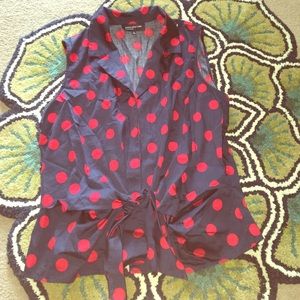 Polka Dot Tie Top