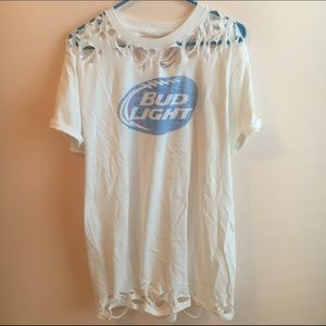 Distressed Bud Light T-Shirt Dress