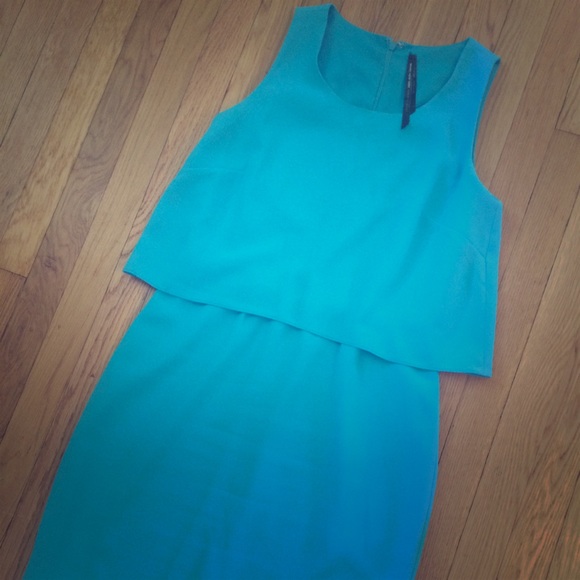 Marc New York Aqua Blouson-Top Dress