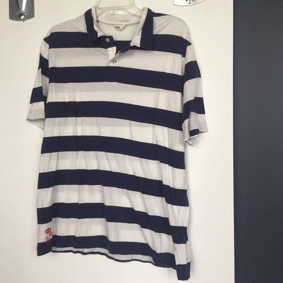 Ralph Lauren Navy/White Striped Polo Shirt XL