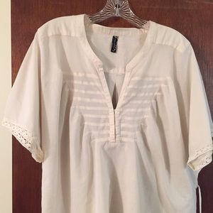 Free People crochet- trim top