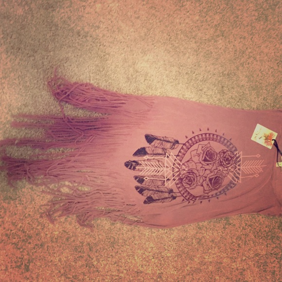 Boutique Tops - 🚨SALE boutique fringe dream catcher tank M NWT