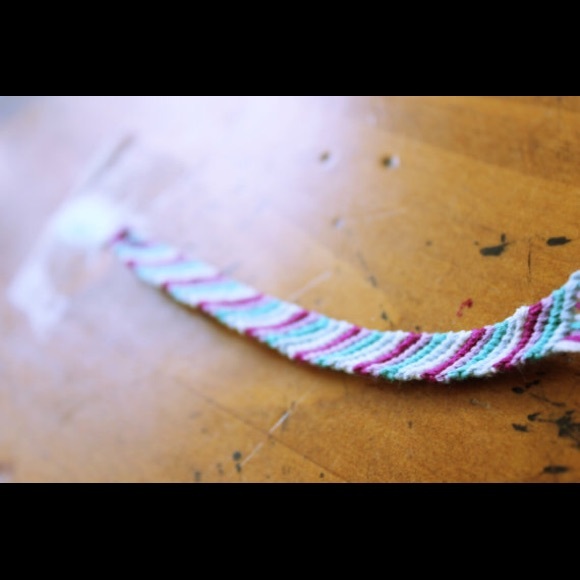 This colorful, striped bracelet is a must-have!