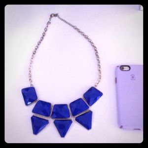 cobalt blue statement necklace