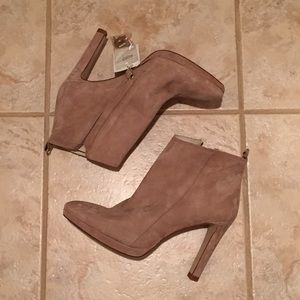 Zara Suede Ankle Boots, Size 10
