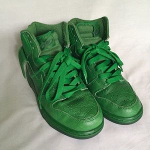 Nike 6.0 dunk high all green nylon sneakers