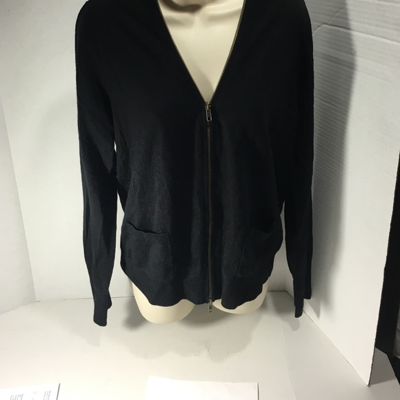 J. Crew Wool Black Sweater Wool Zippered