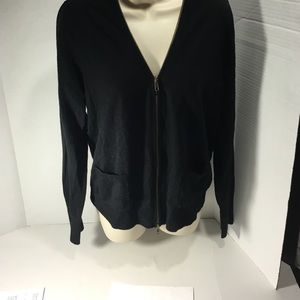 J. Crew Wool Black Sweater Wool Zippered